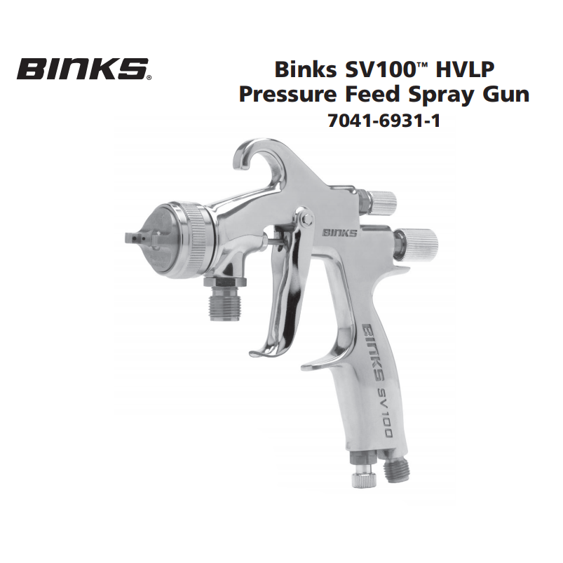 Binks Spray Equipment Spare Parts & Manual Index